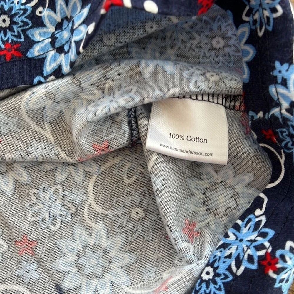 Hanna andersson navy floral kimono dress